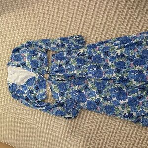 Showpo Blue and White Floral Dress